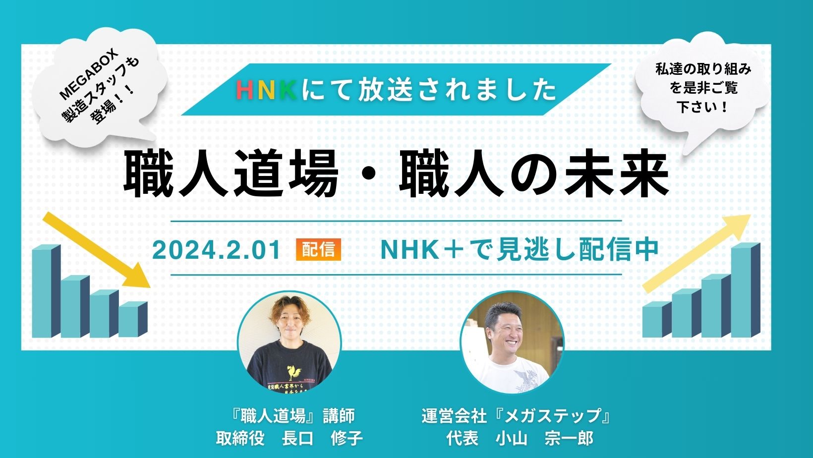 メガボックスの運営会社メガステップの取り組みがNHKで取り上げられました。